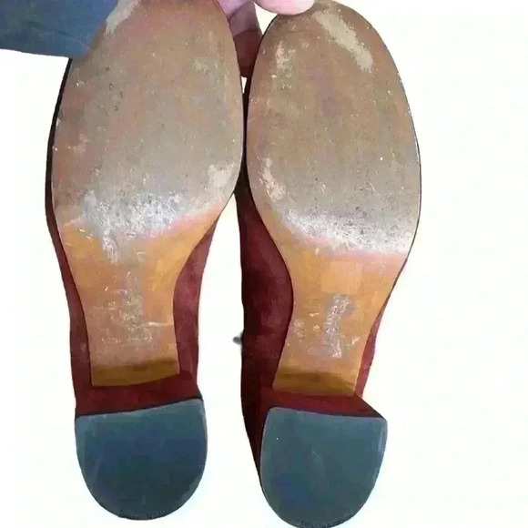 COACH Tia Ankle Slip On Suede Bootie in Wine Woman’s Size 8​ - Picture 5 of 8